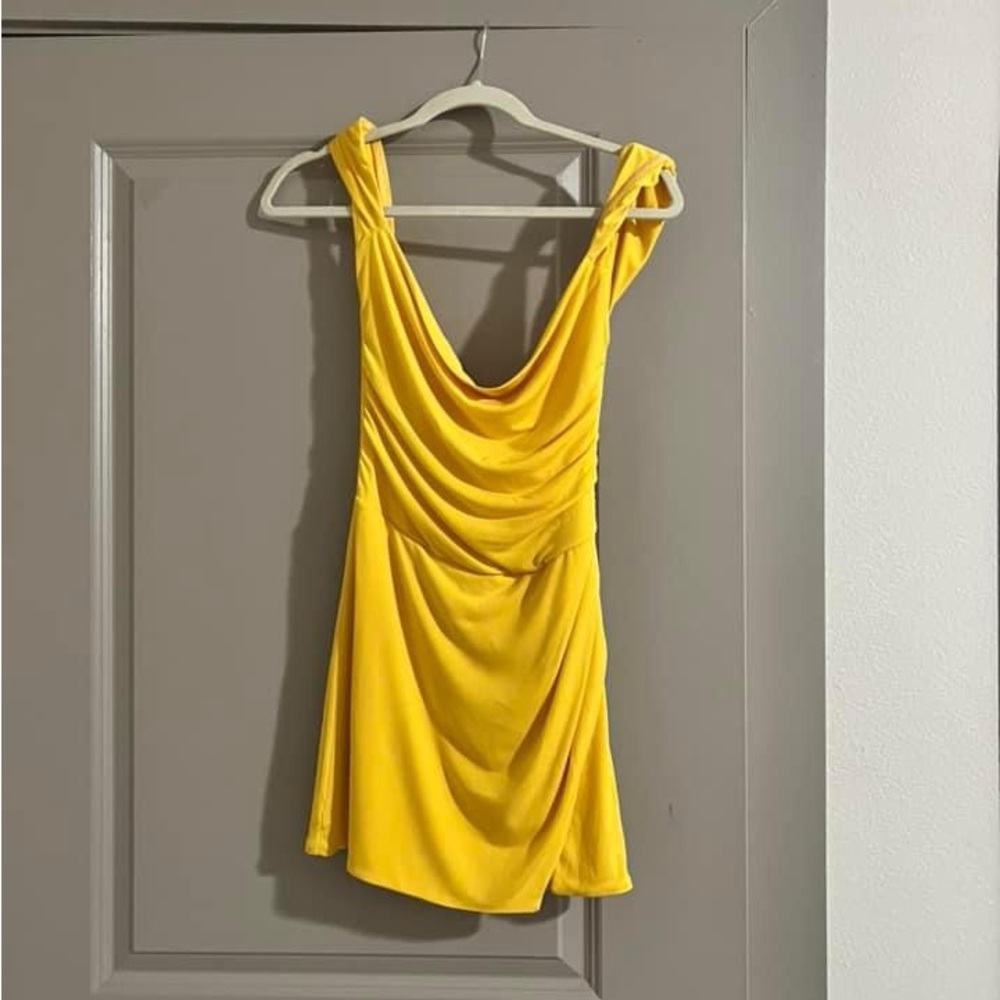 Tiger Mist yellow date night dress